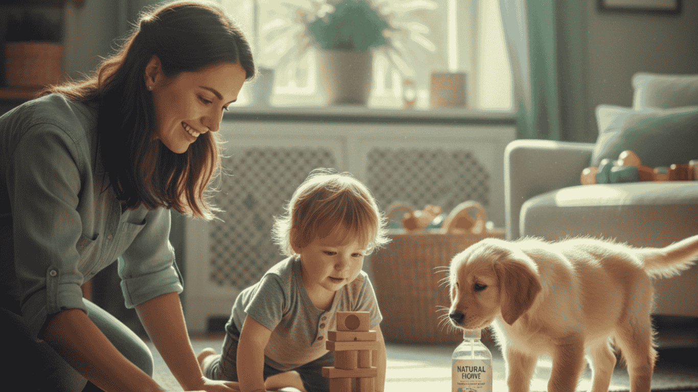 Safe cleaning practices with kids and pets
